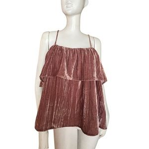 Madewell layered velvet tank top